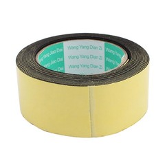 45mm Width 1mm Thickness Single Side Sponge Foam Tape Black 5 Meter Length
