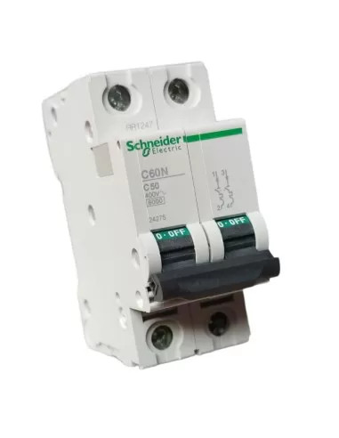Schneider Automatic Magnetic Thermal c60n 6ka 2p 50a Curve C 24275