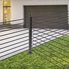 36”x2”x2” Stainless Steel Black Top Mount for Wood Concrete Level Deck NEW