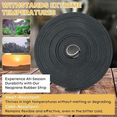 Solid Neoprene Rubber Strip – Various Sizes Of Rubber Strips Available 1m 5m 10m