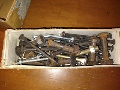 5 + Lbs Lot of Random Nuts and Bolts Hardware Large Small Vintage