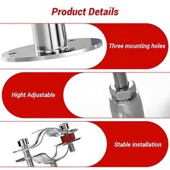 Adjustable Bracket Clamp Pipe Straps Wall Mount Ceiling Pipe Support Φ8~Φ219 mm