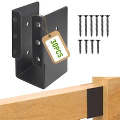 Camnwamn Concealed Joist Hangers 30 Pcs 2X4 Outdoor Joist Bracket Q235B Steel