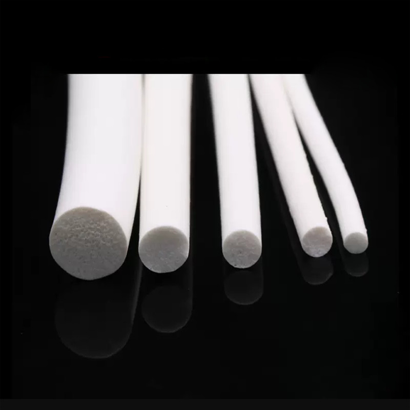 White Rubber Foam Sealing Strip Round Seal Bar 456810121416mm
