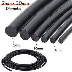 Solid Nitrile Rubber O-Ring Cord Oil Water Seal Gasket 2mm to 30mm Dia Black