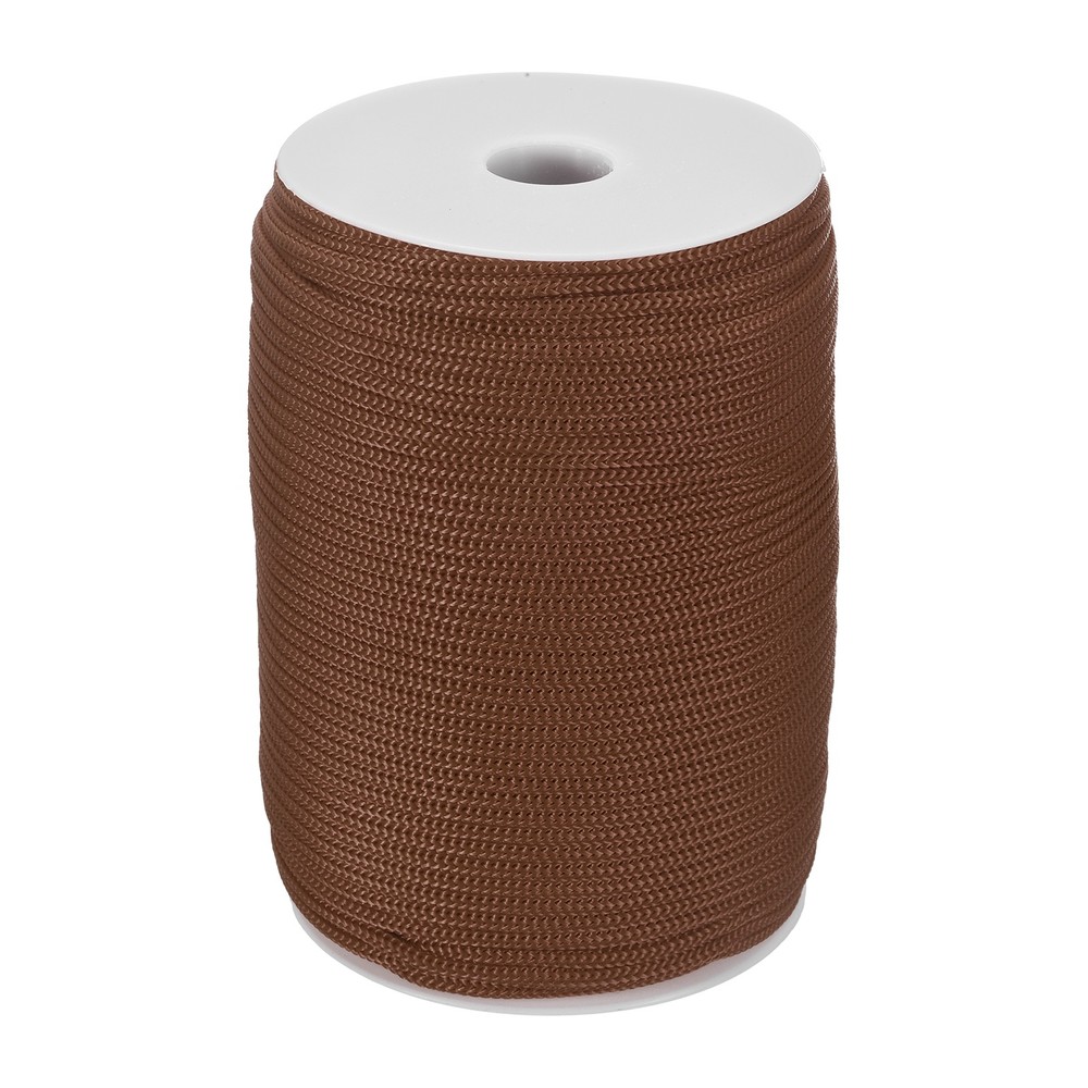 3/16 Inch Polypropylene Rope Braided Ropes, 400ft Nylon Rope Dark Brown