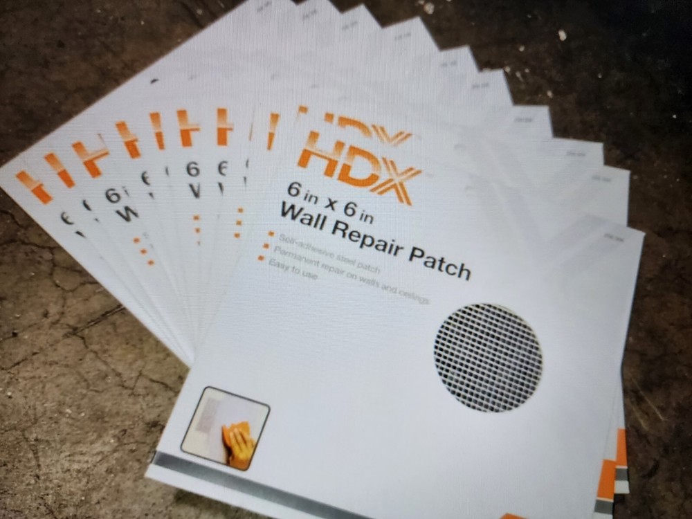 Brand New HDX 6 in. x 6 in. Drywall Wall Repair Patch – 12 Pack