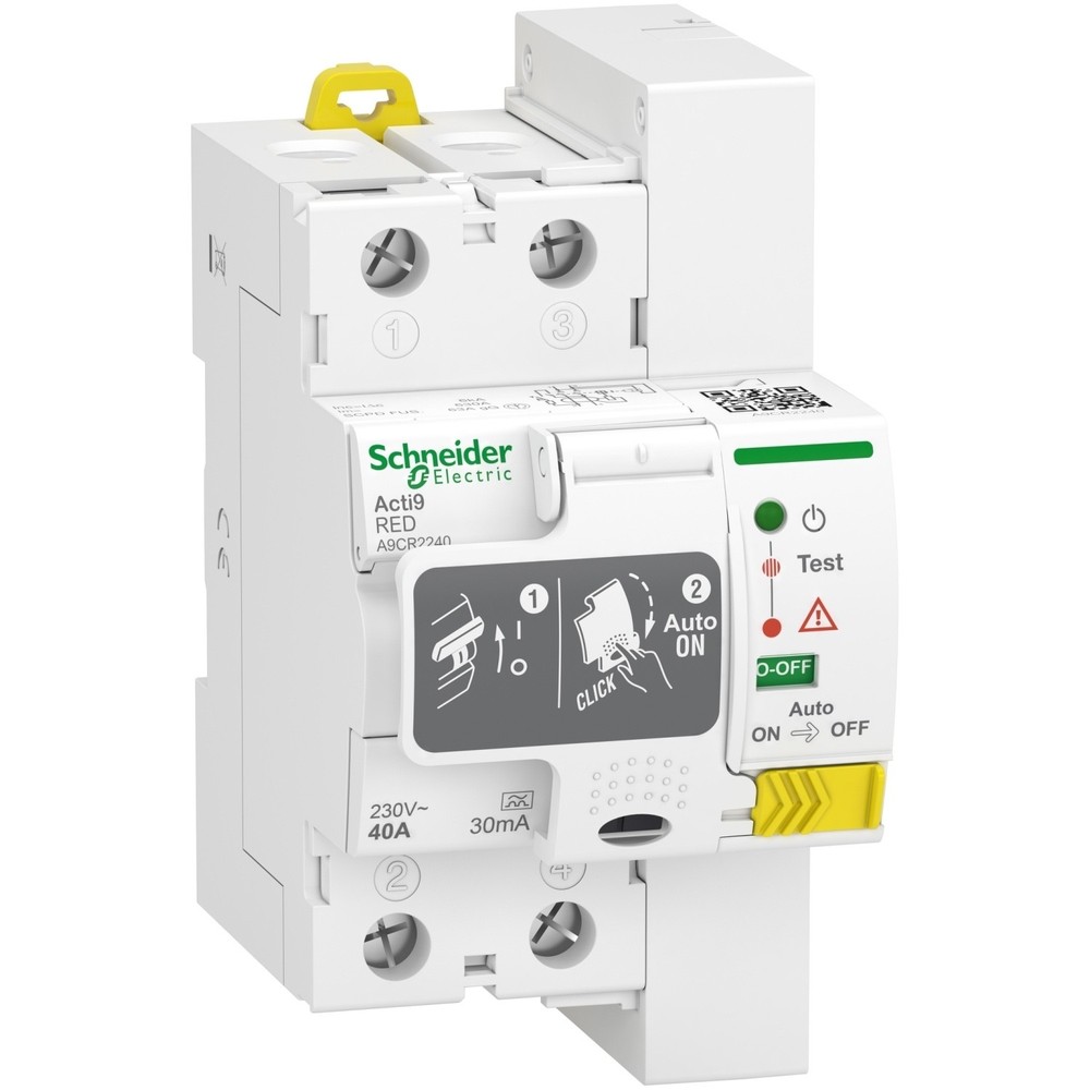 Schneider Restart Life Saving Automatic Resarm Differential 40A 30mA – A9CR2240