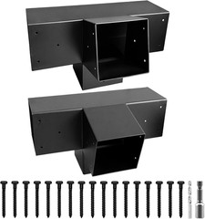 4-Way Pergola DIY Bracket,15° up and 75° down Slant Angled Brackets for 6″ X 6″(