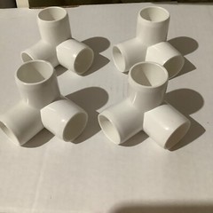 4x 3way Tee 3/4″ PVC Fittings Corner Cross Elbow 90 Degree for Pipe SCH40 N936