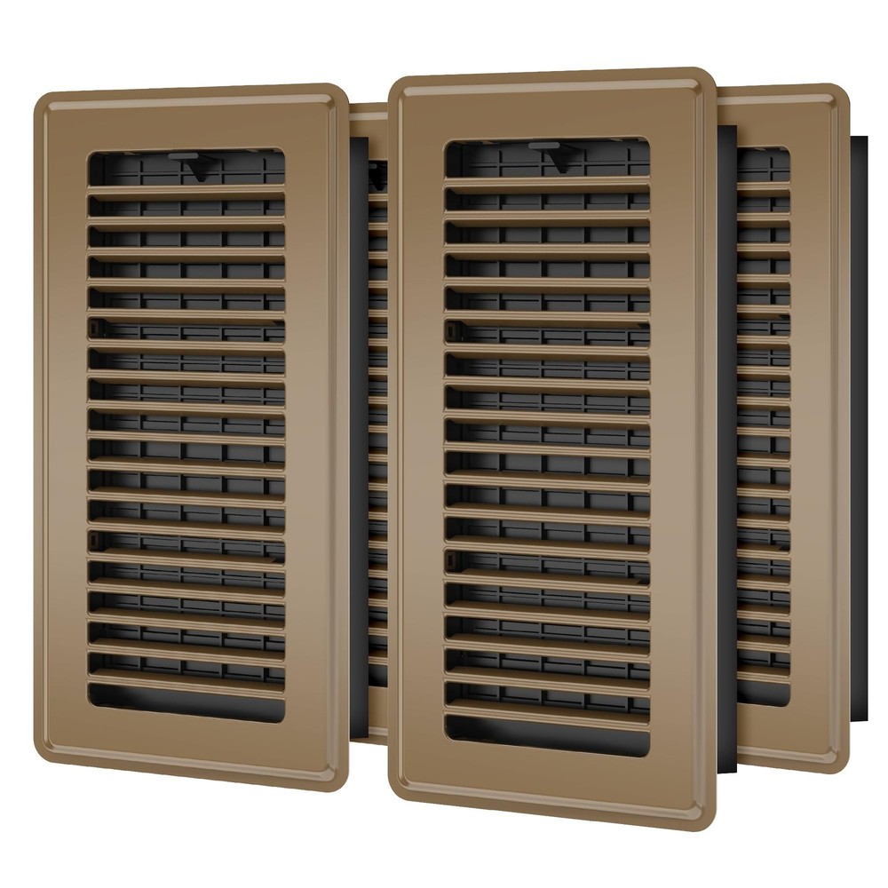 Floor Register 4×10 – 4 Pack Floor Vent Covers for Home Floor Heavy Duty Stee…