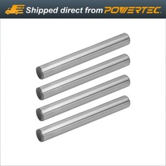 POWERTEC 71145 Hardened Steel Dowel Pins 3/8-Inch for Accurate Alignment, 4 PK