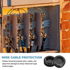 20 Pcs 11/16″ Desk Grommet Round Double-Sided Cables Grommet Black