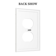 Outlet Covers Gray White Abstraction Marble Modern 1 Gang Duplex Light Switch…