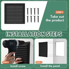 8 Pcs Aluminum Attic Vents 6″ X 6″ Metal Gable Wall Mesh Shed Vent with Screen S