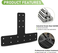 14×10” T Post Bracket 4PCS for Reinforcing Wood Structures – Easy Installation