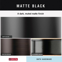 Delta Towel Rack 18 Inch Matte Black Towel Bar For Bathroom Kitchen Tetra