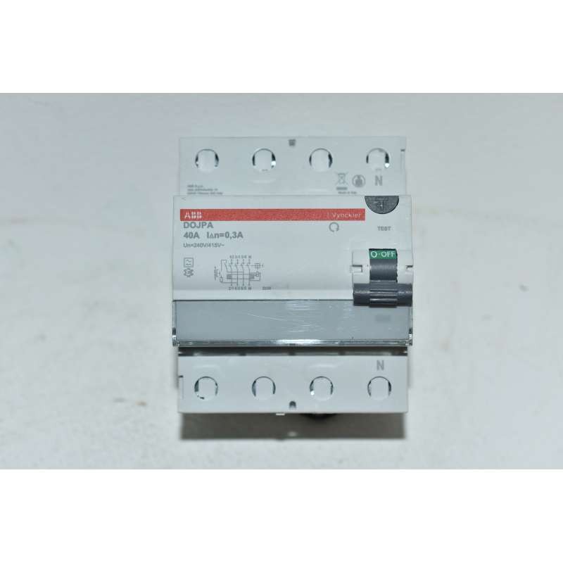 ABB Pure RCCB Differential Switch DOJPA 440/300 4 Pole Type A 40 Amp 300 mA