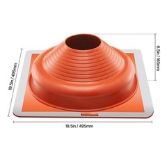 2Pcs High Temp Silicone Roof Flashing, 6.75-14in