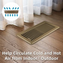 Floor Register 4×12, Heavy Duty Steel Walkable Floor Vent Covers, Air Vent Co…