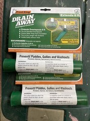 Thermwell Drain Away 8′ x 7″, Green, Flexible Manual Downspout Extender, 2 Pack