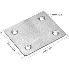 Repair Plate, 60mm x 50mm, Flat Fixing Mending Bracket Connector, 8 Pcs