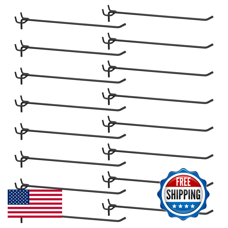 Harfington 25Pcs Pegboard Shelving Hooks 10 Stainless Steel Peg Board Display