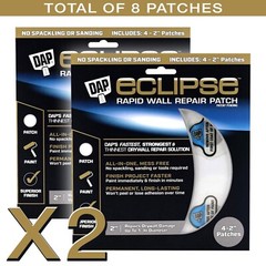 2 Pack DAP Eclipse Rapid Wall Repair Patch Includes 4 – 2″ Patches (8 Total) NEW