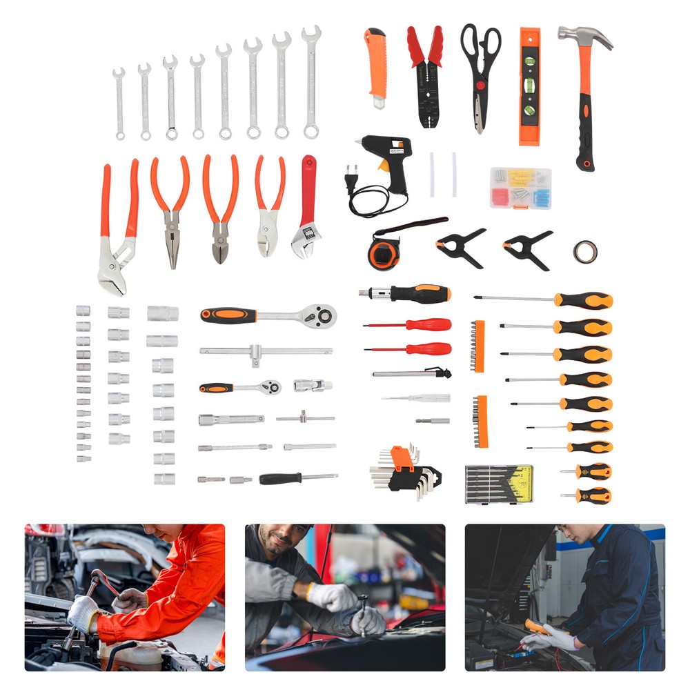 4-Compartments Trolley Case Tool Box Hand Tool Kit Hardware Tool & Luggage Kit