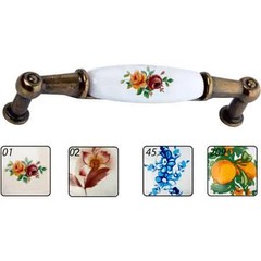 CERAMIC FURNITURE HANDLE ‘M01’ Wheelbase 96mm – White Decor 45