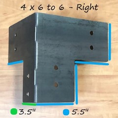 PostHugger™ 4×6 Outside Corner Brackets | For 4×6 Uprights to 4×6 or 2×6 Posts