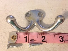 Ives Schlage Lot of 4 Wardrobe Coat and Hat Hooks SP582 A92 Locker Closet