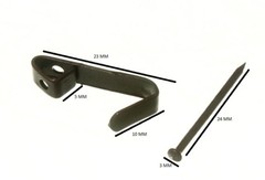 Single Picture Photo Hanging Hooks No. 1 Bronzed + Pins Pack 1000