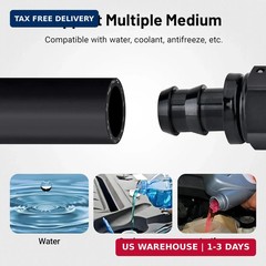 EVIL ENERGY 3/8″ Heater Hose 5FT Coolant Radiator Hose With 5PCS Clamps Straight