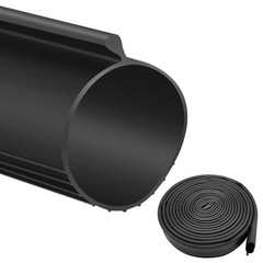 20 Feet Garage Door Rubber Bottom Seal Fits Overhead P-Bulb Black