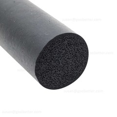Black EPDM Rubber Foam Sealing Strip Round Bar For Cabinet Door Seal 1.5mm~50mm