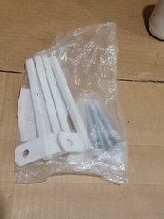 4 Unique Home Designs Flush-Mount Bracket with Screws White IWA0900WHTFB