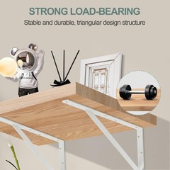 8 Pack L18 x H 12″ White Heavy Duty Shelf Brackets with Screws Metal Shelf Br…