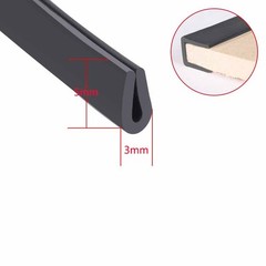Rubber U Sealing Strip U-Shaped Edging Plane Protector Black Edge Bumpers