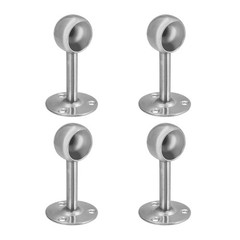 Wardrobe Pipe Bracket, 25mm Dia, 85mm Height, Wall Mounted Rail Rod Socket 4pcs