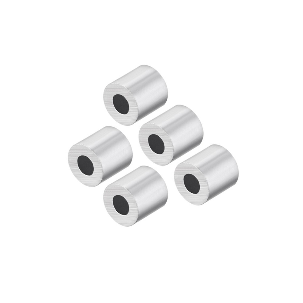 M2.5 Aluminum Sleeve Crimp 2.5mm Steel Wire Rope Button Stop Clips 5 Pcs