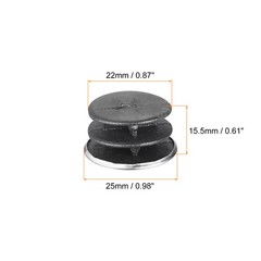 Post End Cap Cover, 10pcs 25mm Fence Post Cap Round Tube Cover Insert, 22×15.5mm