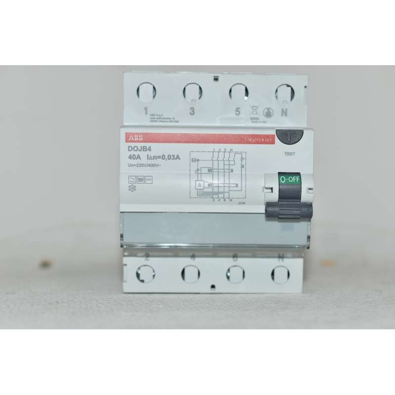 ABB Vynckier DOJB440/030 Pure Three Phase Differential 4P 40 Amp 30mA Type B