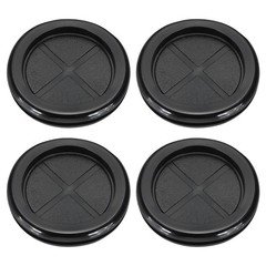 4 Pcs 1-3/8″ Desk Grommet Round Double-Sided Cables Grommet Black