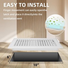 Floor Register 6×10-4 Pack Vent Covers for Home Floor Heavy Duty Steel Walkab…