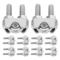 10 Pcs Cable U Clamps U-shaped Wire Rope Stainless Steel Retaining