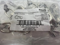 (Pack of 10) National Hardware N222-836 Snap Hooks Nickel Plated 3/4″ x 3-3/8″