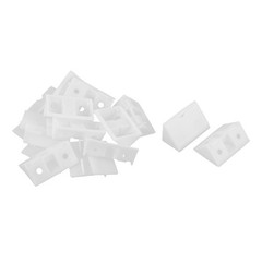 Furniture Shelf Cabinet Plastic 90 Degree Angle Brackets White 10pcs