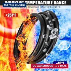 3/8 Inch (10mm) ID Fuel Line Hose 10FT NBR Rubber Push Lock Hose High Pressure 3
