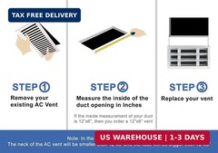BUILDMART – 10×6 White Modern AC Vent Cover – Decorative Air Vent – Standard Lin